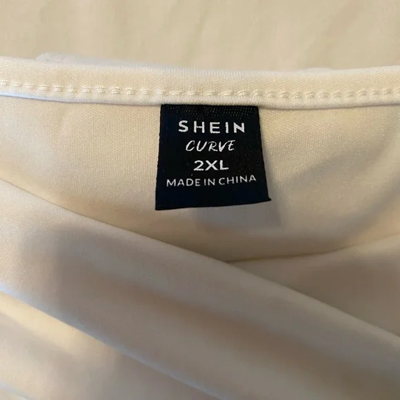 WHITE WRAP BODYSUIT- SZ 2XL - Picture 8 of 8